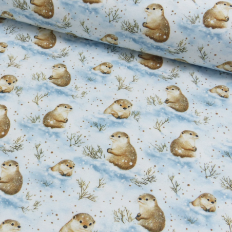 Jersey - Winter Otter hellblau