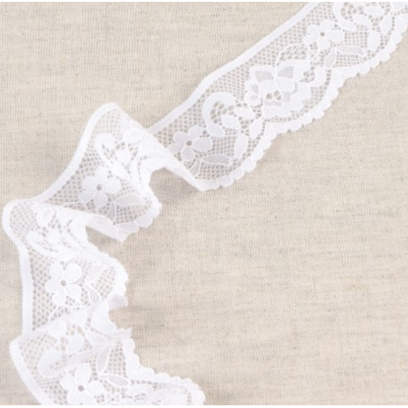 Elastic lace 33mm - white (st01)