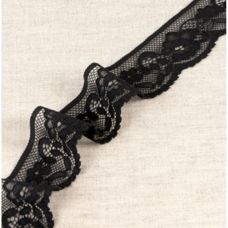 Elastische Spitze 33mm - schwarz (st14)