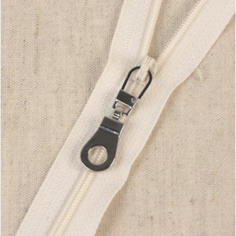 Zipper pull, metal (with hole), silver Zipper pull, metal (with hole), silver