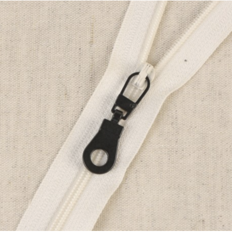 Zipper pull, metal (with hole), matte black