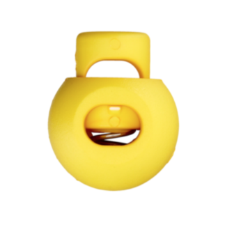 Arrêt de cordon rond 20 mm jaune