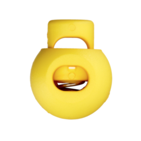 Arrêt de cordon rond 20 mm jaune