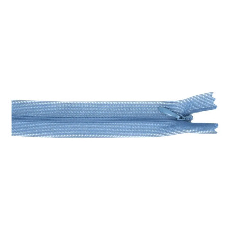 Fermeture éclair dissimulée - 40 cm - bleu (235)