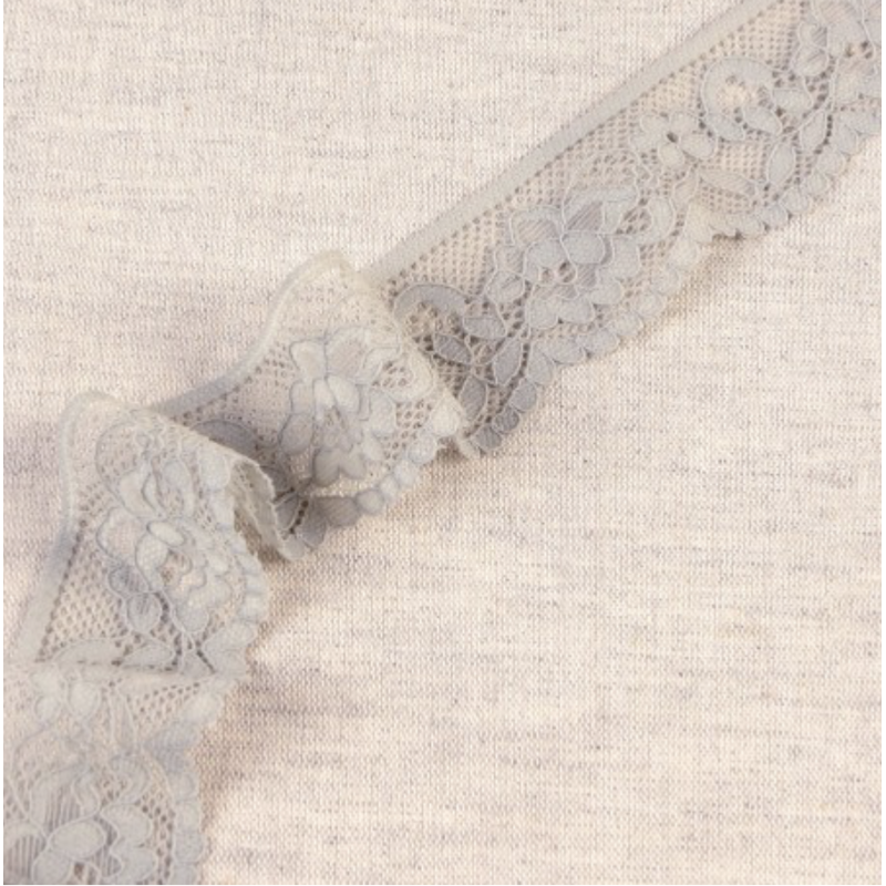 Elastische Spitze 33mm - mittelgrau (st33) Elastische Spitze 33mm - mittelgrau (st33)