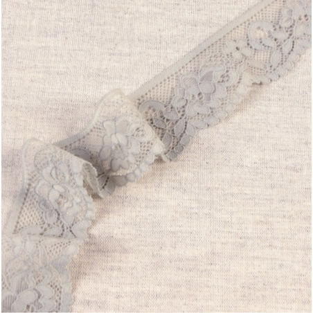 Elastische Spitze 33mm - mittelgrau (st33)