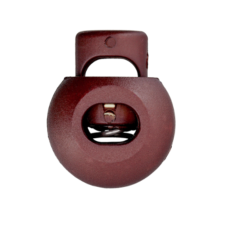 Cord stopper round 20mm fawn brown