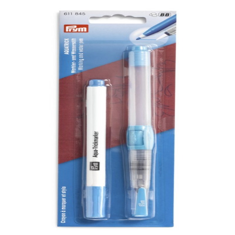Marqueur Prym Aqua Trick + stylo à eau turquoise