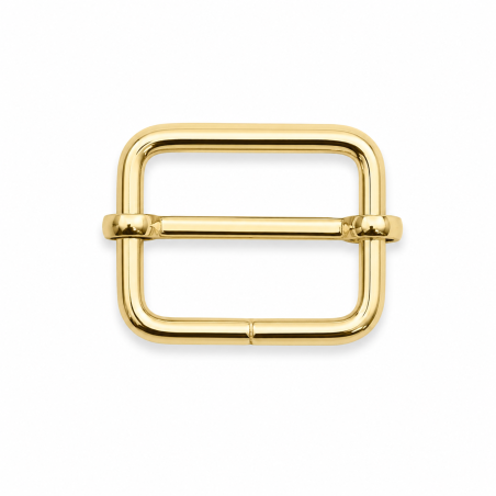 Belt adjuster 25mm round gold