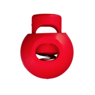 Arrêt de cordon rond 20 mm rouge