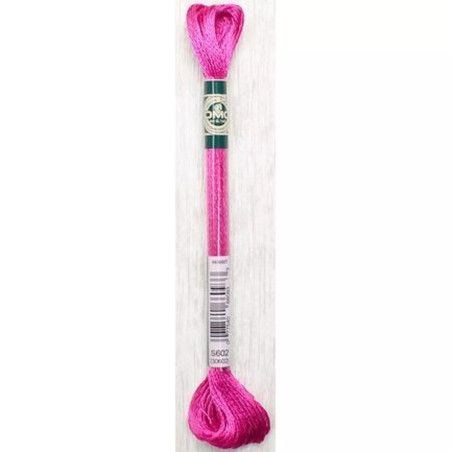 Embroidery thread - DMC Mouliné satin - 602 raspberry