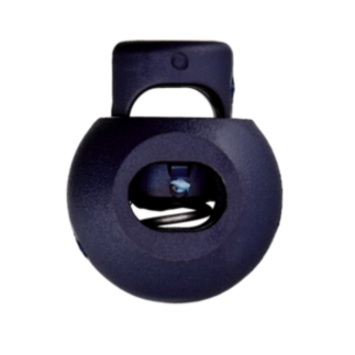 Arrêt de cordon rond 20 mm bleu foncé