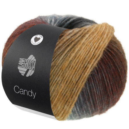 Lana Grossa - Candy camel/gris/bleu acier (10)