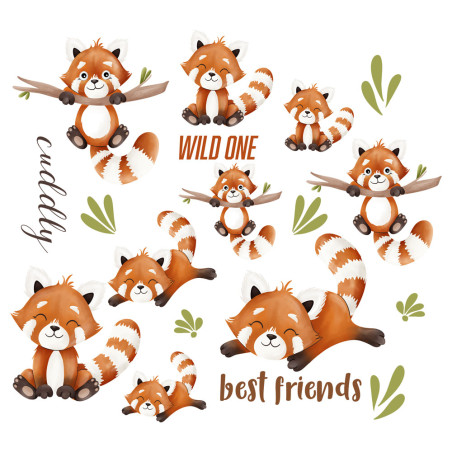 Rub-On's - Mrs Mint Design - Red Panda