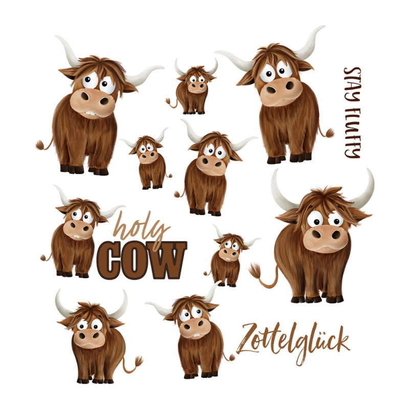 Rub-Ons - Mrs Mint Design - Hochlandrinder Rub-Ons - Mrs Mint Design - Hochlandrinder