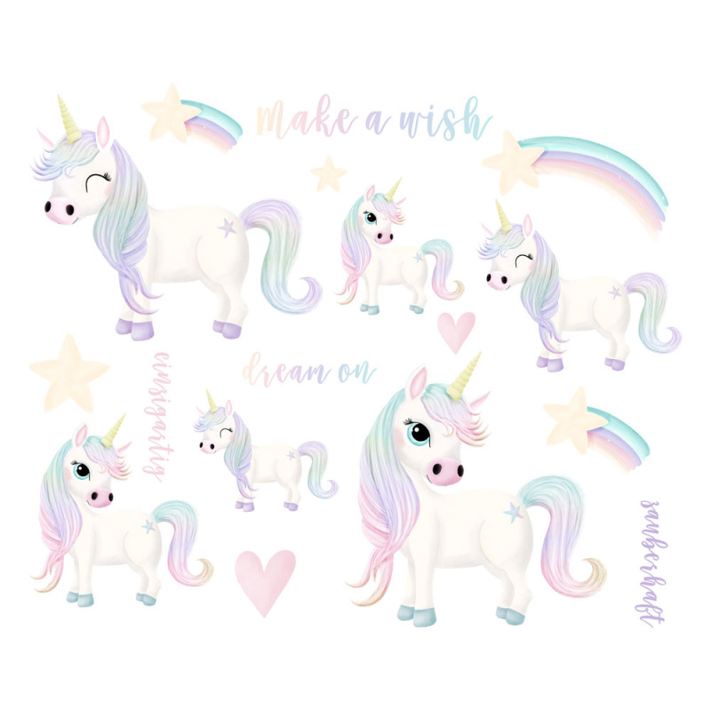 Rub-Ons - Mrs Mint Design - Unicorns Rub-Ons - Mrs Mint Design - Unicorns