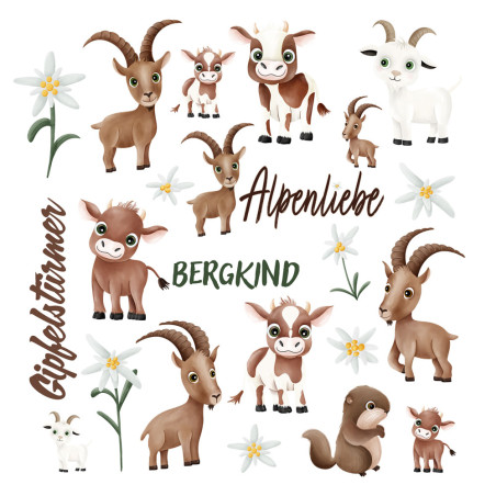 Rub-On's - Mrs Mint Design - Alpenliebe