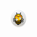Bouton à 2 trous - abeille blanche