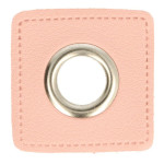 Eyelet patches - pink / silver