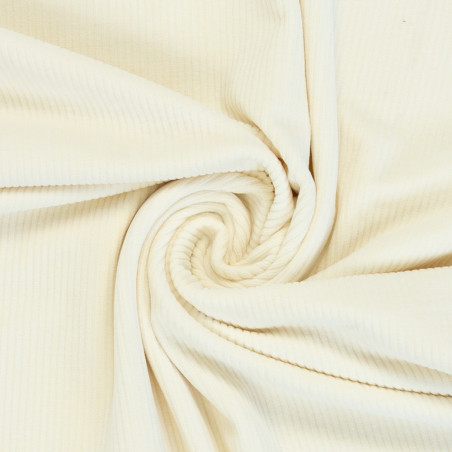 Jersey corduroy Juna - ecru