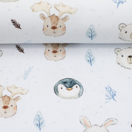 French Terry - Polar animals weiss by Ch.Zielinski
