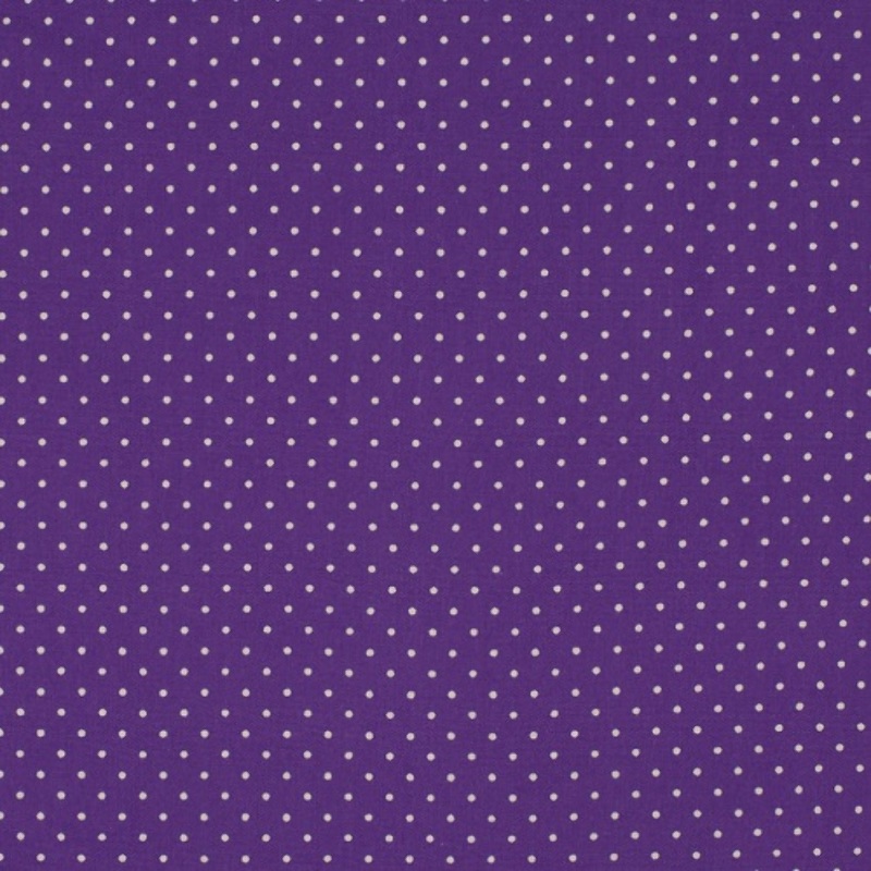 Cotton - dots purple / white