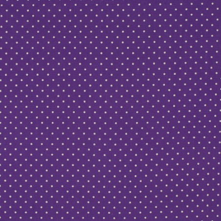 Baumwolle - Tüpfchen violett / weiss