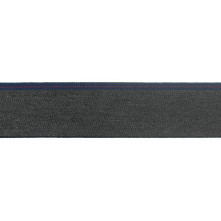 Bande élastique 40 mm mélange anthracite/jeans
