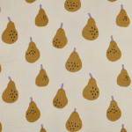 Organic double gauze - pears ecru