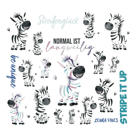 Rub-On's - Mrs Mint Design - Zebra