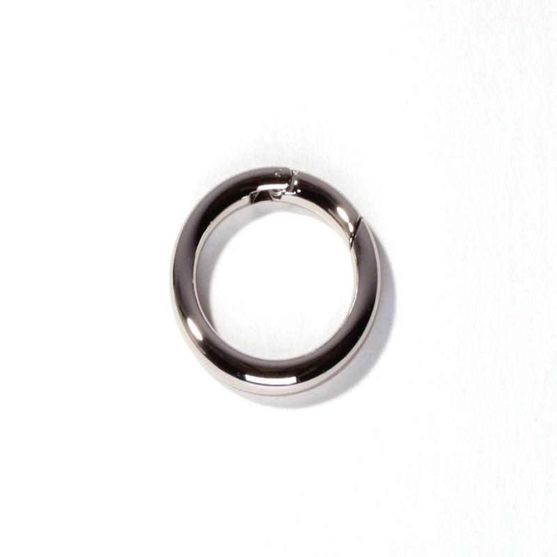 Ring snap closure 25mm silver