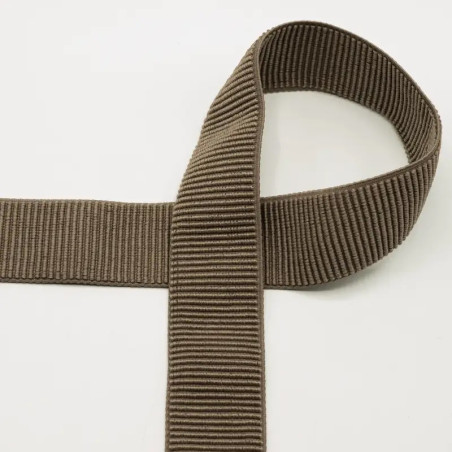 Rib-Gummiband 50mm taupe