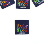 Woven Label - Happyness inside navy Woven Label - Happyness inside navy