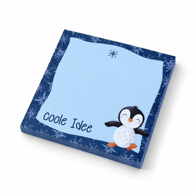 copy of Notizblock A5 - Pinguin blau