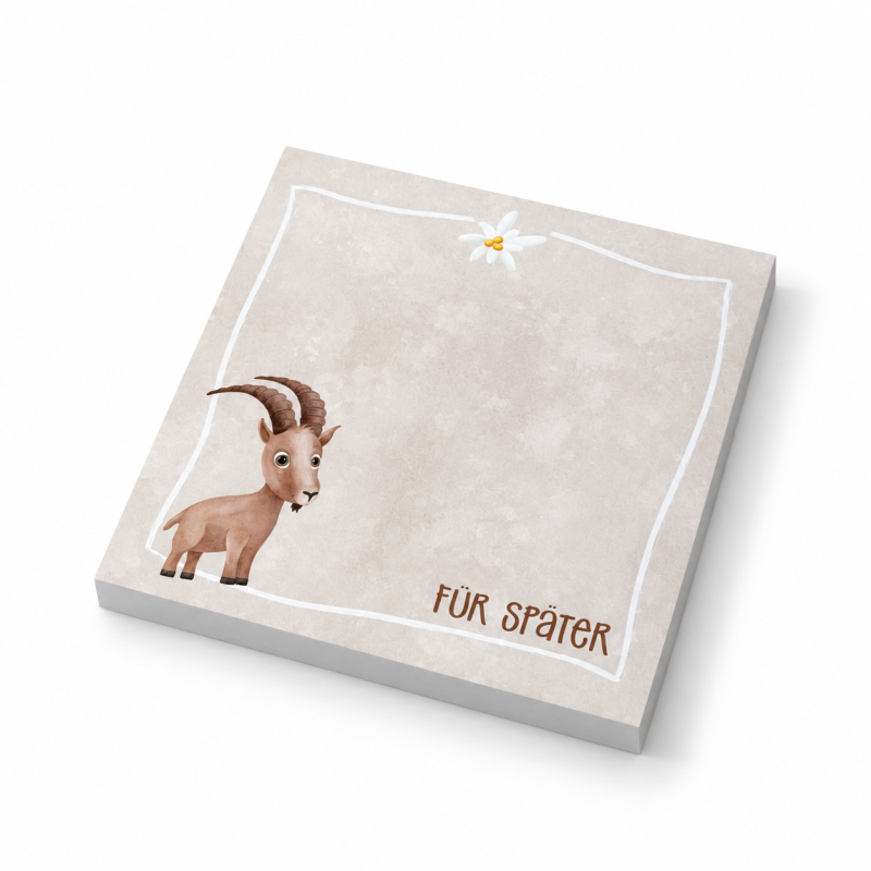 Haftnotizen 72 x 72mm - Steinbock beige Haftnotizen 72 x 72mm - Steinbock beige