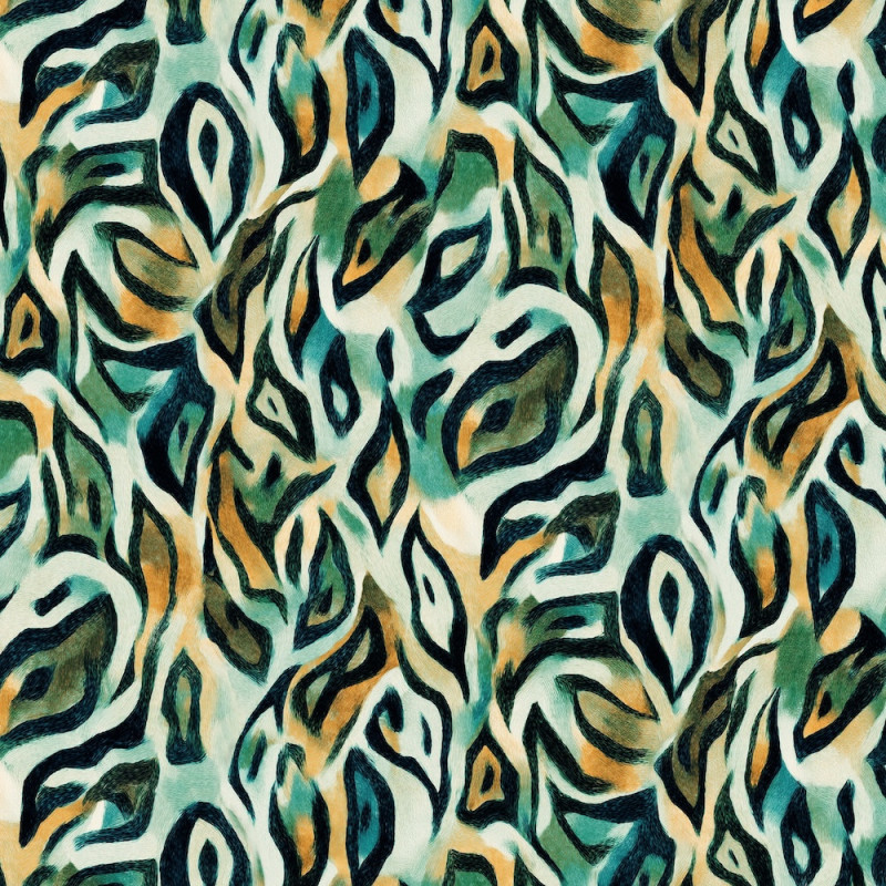 viscose jersey - Tiger green/ochre viscose jersey - Tiger green/ochre