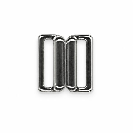 Bikini clasp metal silver 15mm