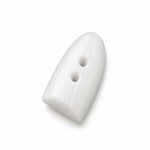 Designer button - white 11 x 18mm