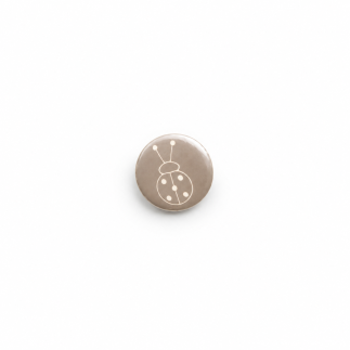 Button - Ladybug grey