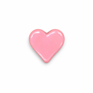 Button - Heart pink