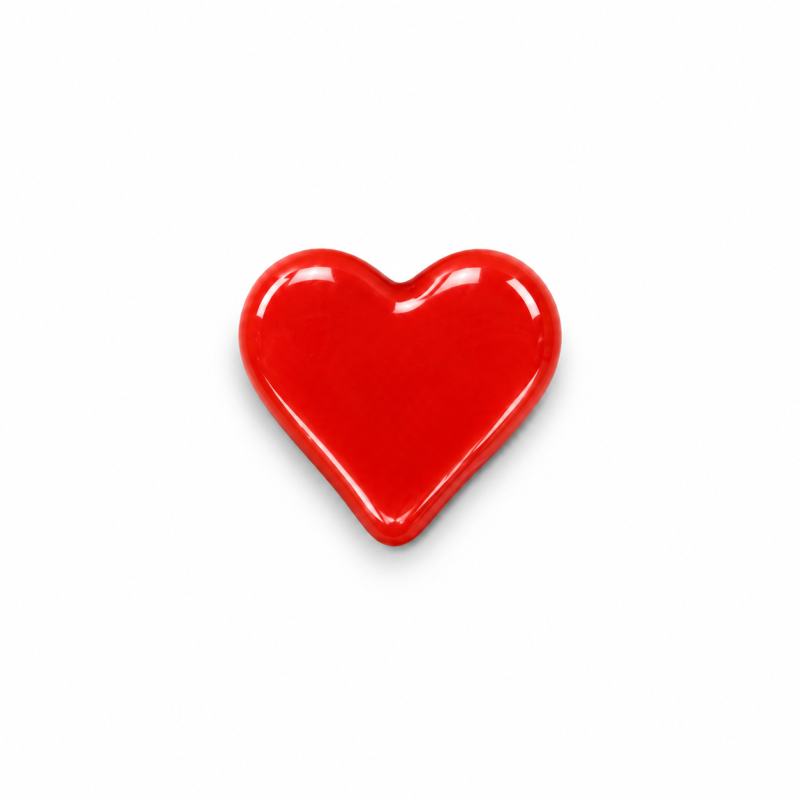 Bouton - Coeur rouge