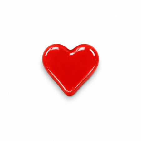 Button - Heart red