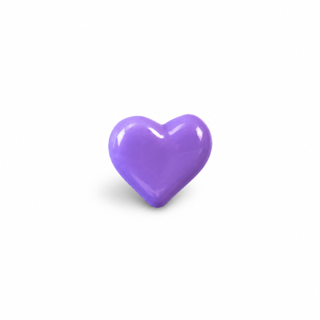 Button - Heart purple
