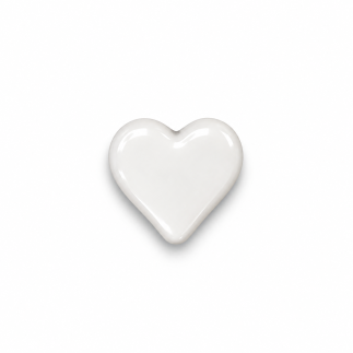 Button - Heart white