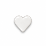 Button - Heart white