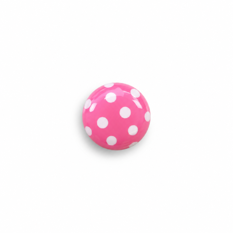 Button - Polka Dots Pink