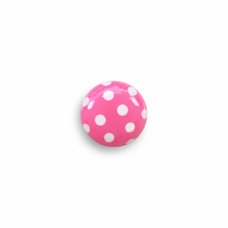 Button - Polka Dots Pink