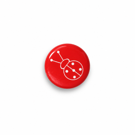 Bouton - Coccinelle rouge