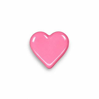 Button - Heart light pink