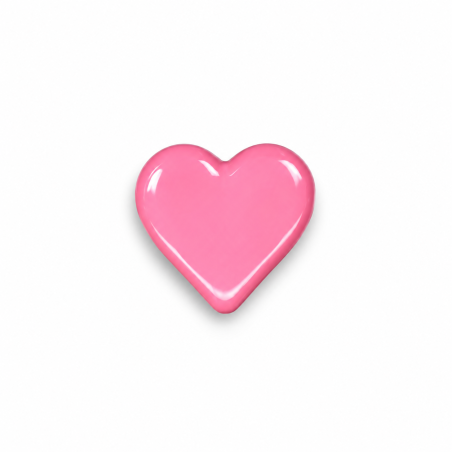 Button - Heart light pink
